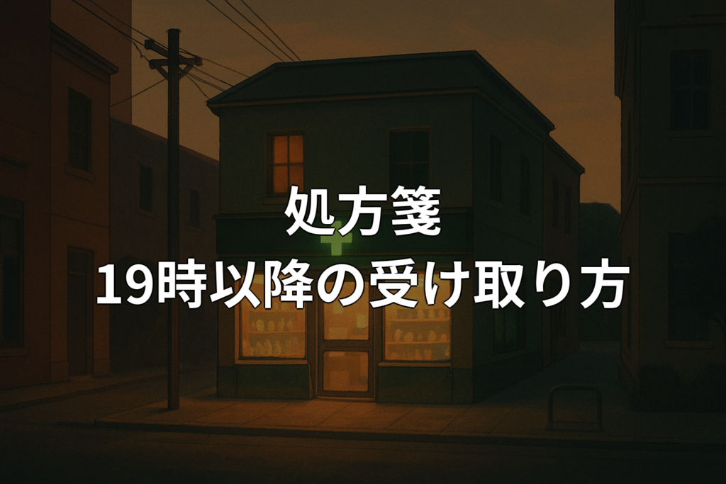 処方箋を19時以降に出す方法は？夜間でも受け取れる薬局を解説