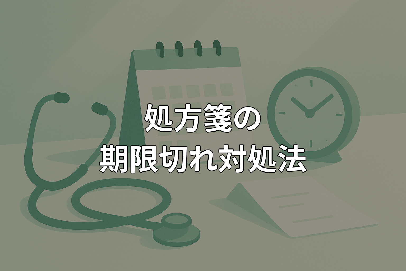 処方箋の期限切れはどうなる？再発行の流れと対処法