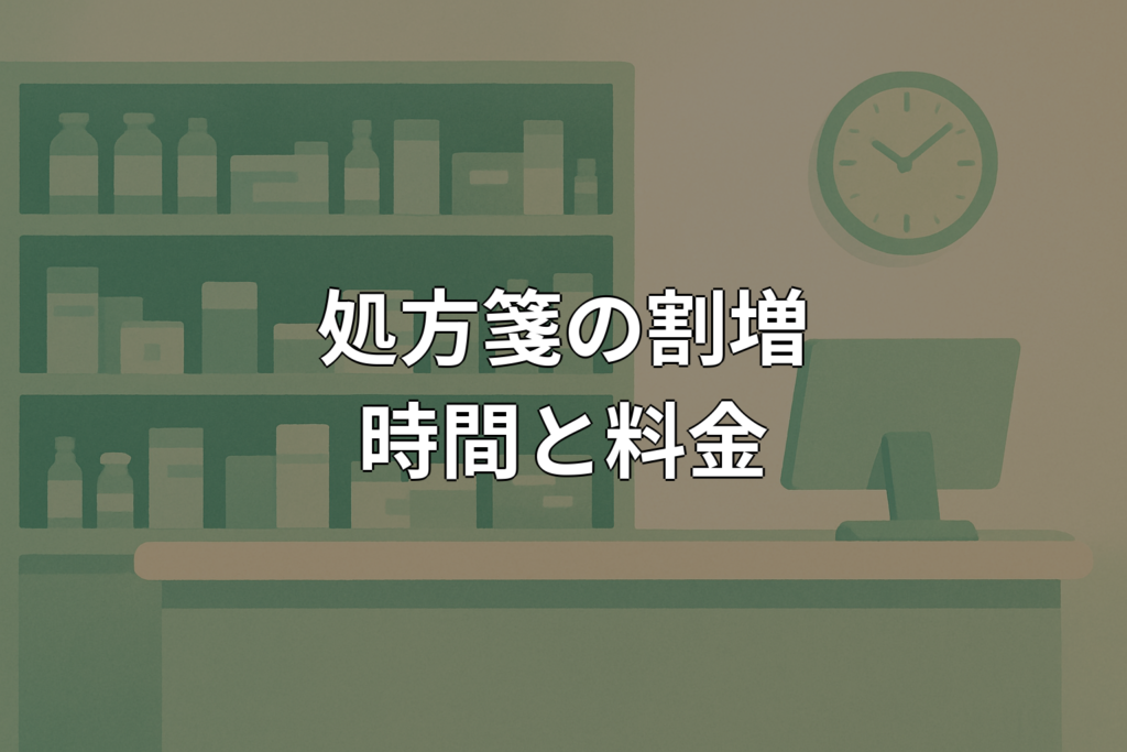 処方箋の割増料金とは?夜間・休日の時間と費用を解説