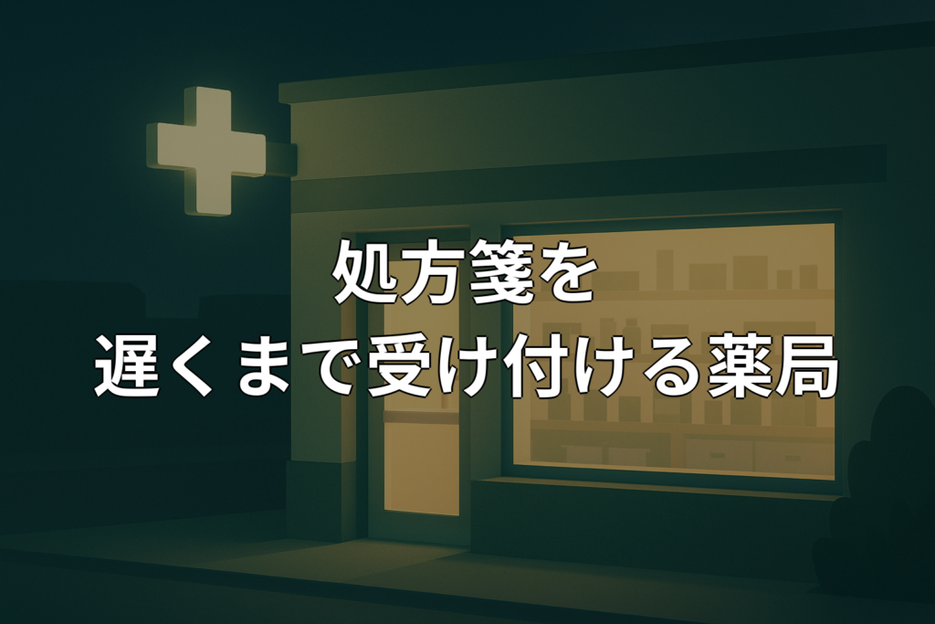 処方箋を遅くまで受け付ける薬局は?夜間の対応方法を解説