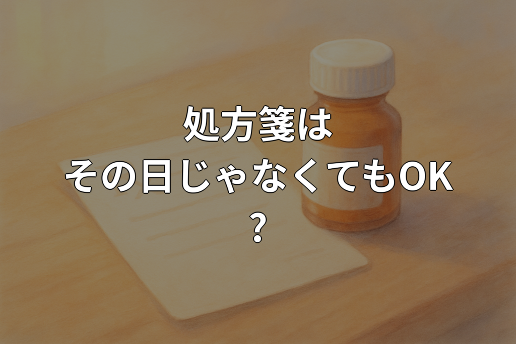 処方箋はその日じゃなくても使える?有効期限と注意点を解説