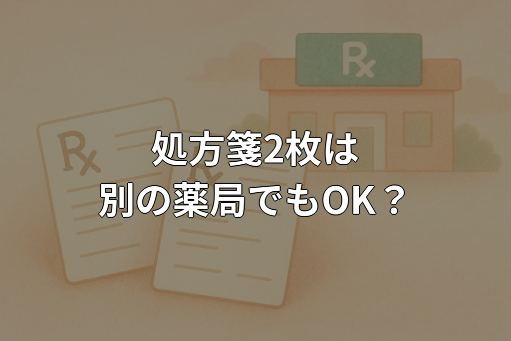 処方箋2枚を別の薬局で受け取れる？分け方と注意点を解説