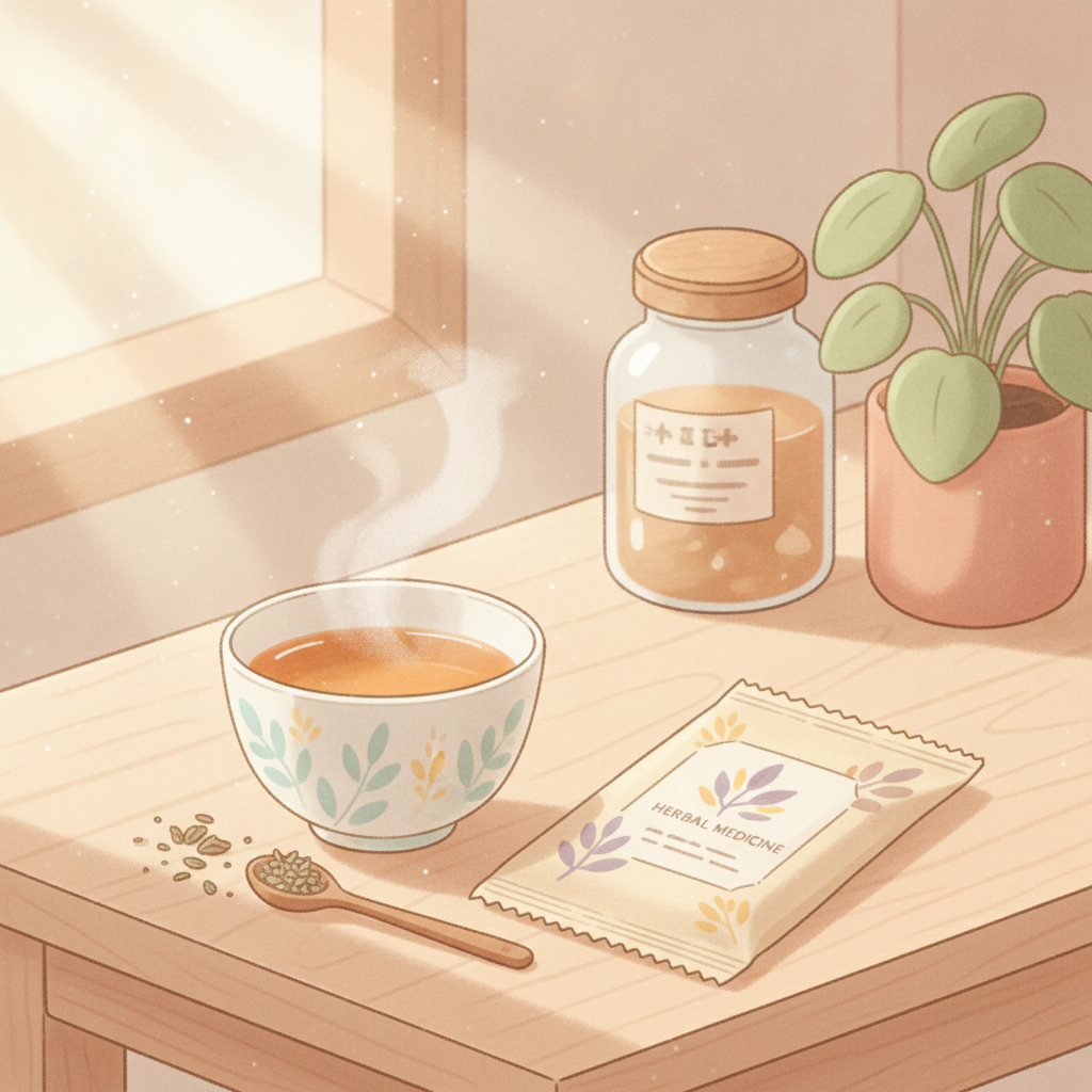 防風通聖散の服用タイミングを示したイラスト